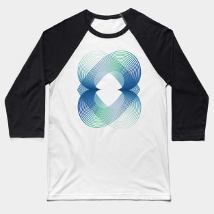 Geometric abstract blue Modern Baseball T-Shirt